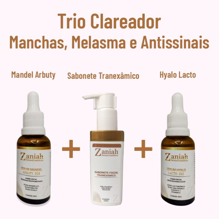 Kit Trio Clareador Facial para Manchas, Melasma e Antissinais Z15