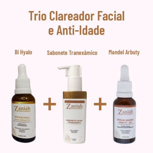 Kit Trio Tratamento para Manchas e Rejuvenescimento Facial Zaniah