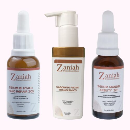 Trio Clareador Facial e Anti Idade Zaniah Hyalo Repair Z17