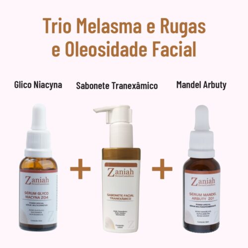 Trio Melasma, Rugas e Oleosidade Facial Zaniah Z18