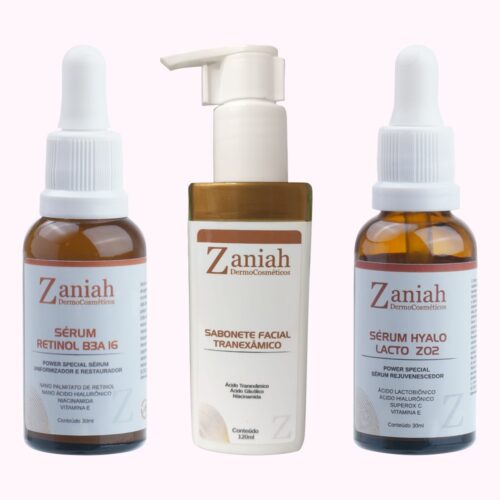 Kit Antissinais Trio Retinol, Tranexâmico & Hyalo Lacto Zaniah